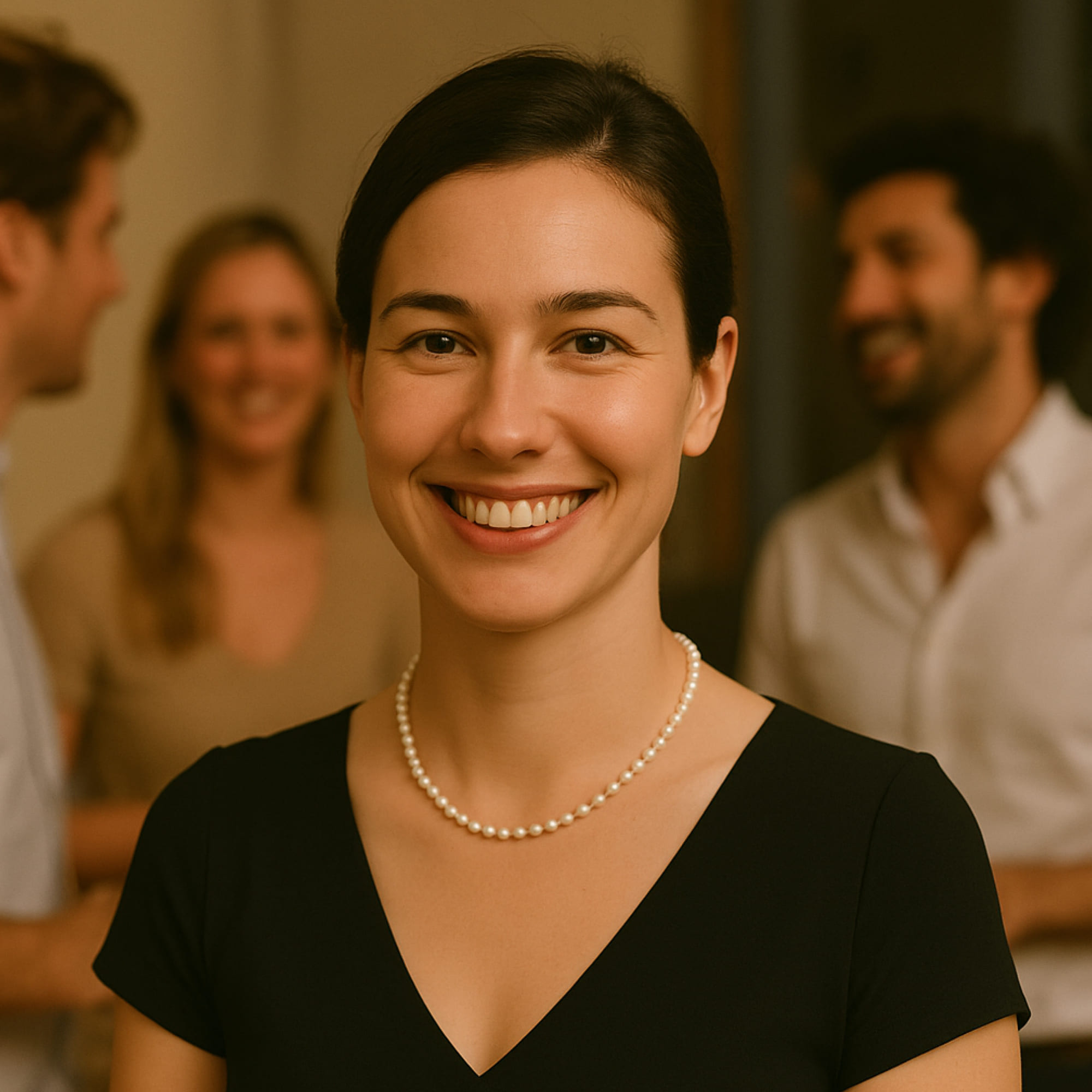 Colier cu Perle Naturale Albe 3–4 mm, Calitatea AAA, Bază Gâtului, Context Eveniment